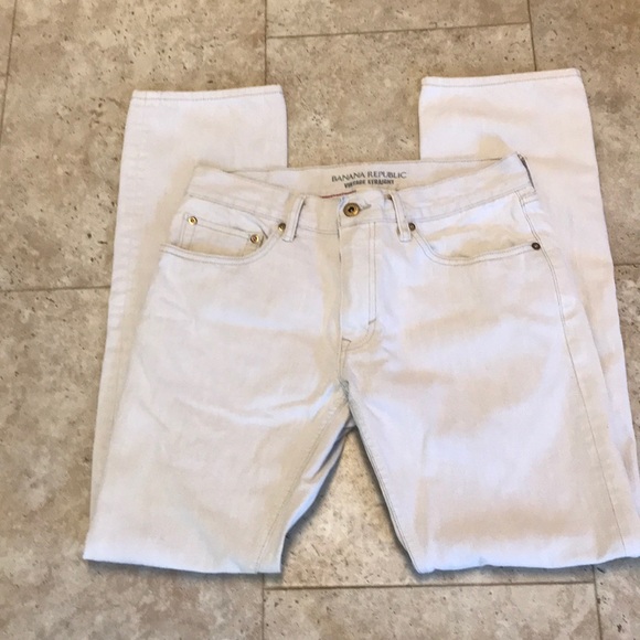 Banana Republic Other - Banana Republic off white straight leg jeans